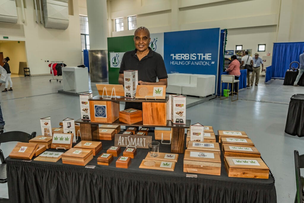 An exhibitor showcasing products at a previous CanEx expo.